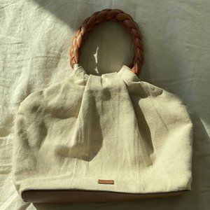 Vince Camuto linen tote bag